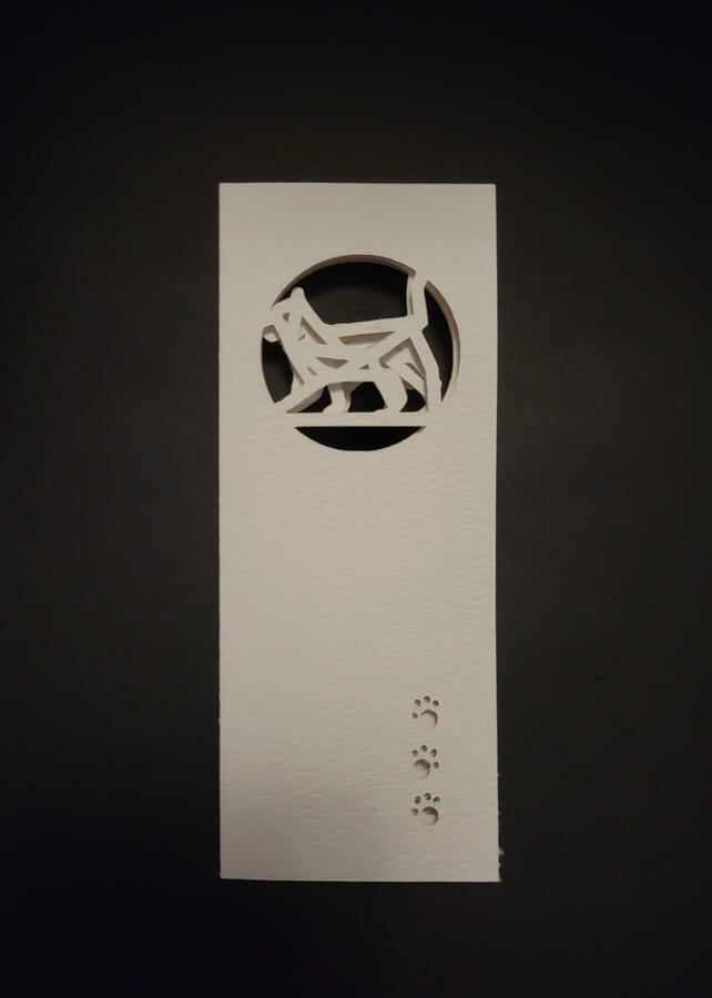 Abstract Cat Card - Folded